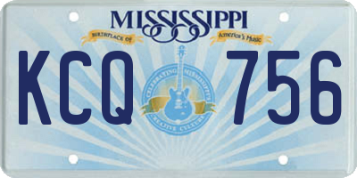 MS license plate KCQ756