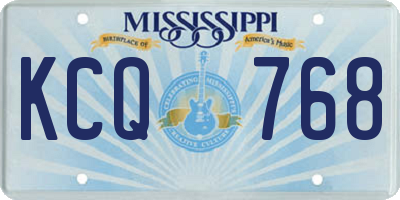 MS license plate KCQ768