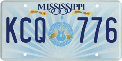 MS license plate KCQ776