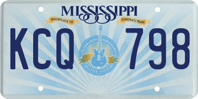 MS license plate KCQ798