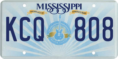 MS license plate KCQ808