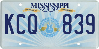 MS license plate KCQ839