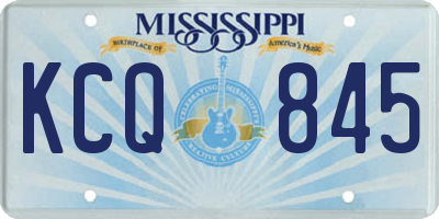 MS license plate KCQ845