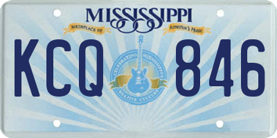 MS license plate KCQ846