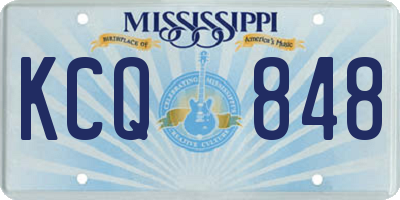 MS license plate KCQ848