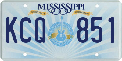 MS license plate KCQ851