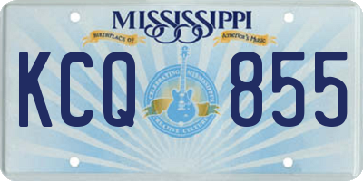 MS license plate KCQ855