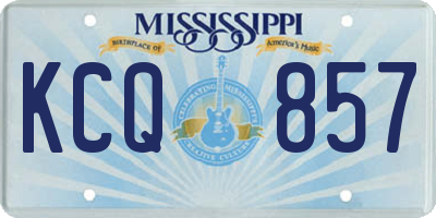 MS license plate KCQ857