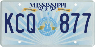 MS license plate KCQ877