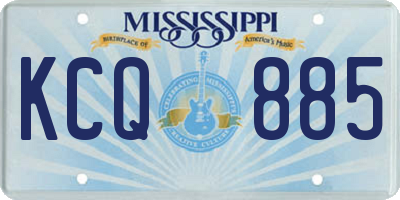 MS license plate KCQ885