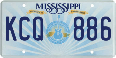 MS license plate KCQ886
