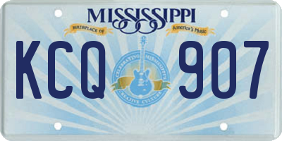 MS license plate KCQ907