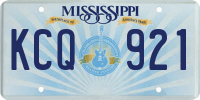 MS license plate KCQ921