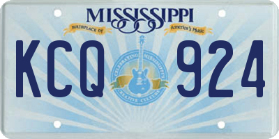 MS license plate KCQ924