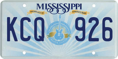 MS license plate KCQ926