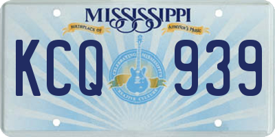 MS license plate KCQ939