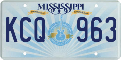 MS license plate KCQ963