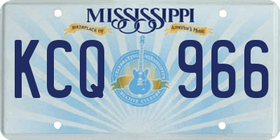 MS license plate KCQ966