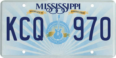 MS license plate KCQ970