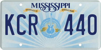 MS license plate KCR440