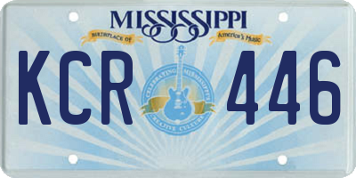 MS license plate KCR446