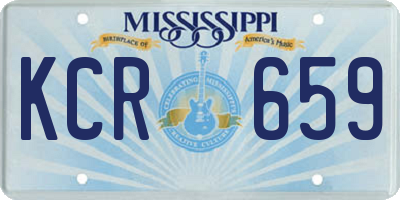 MS license plate KCR659
