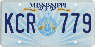 MS license plate KCR779