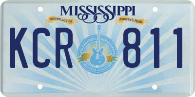 MS license plate KCR811
