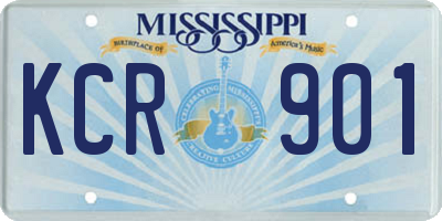 MS license plate KCR901
