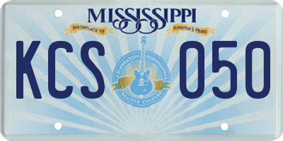MS license plate KCS050