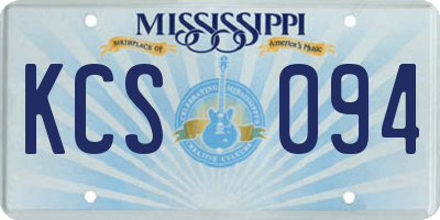 MS license plate KCS094