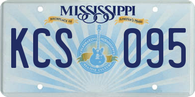 MS license plate KCS095