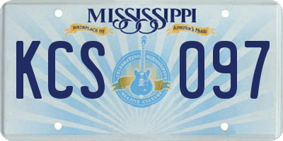 MS license plate KCS097