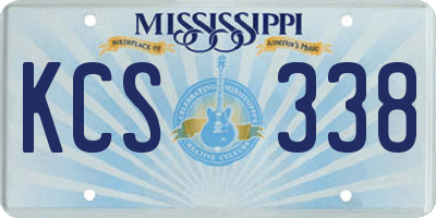 MS license plate KCS338