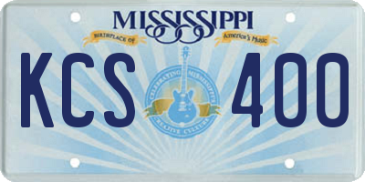 MS license plate KCS400
