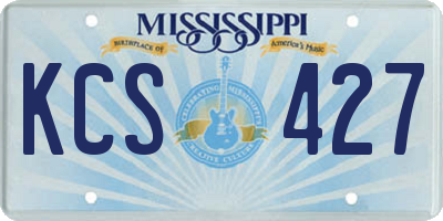 MS license plate KCS427