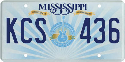 MS license plate KCS436