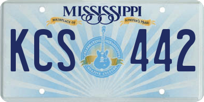 MS license plate KCS442