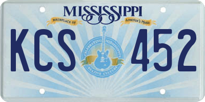MS license plate KCS452