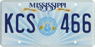 MS license plate KCS466