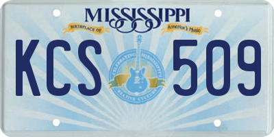 MS license plate KCS509