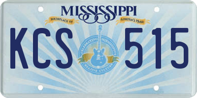 MS license plate KCS515