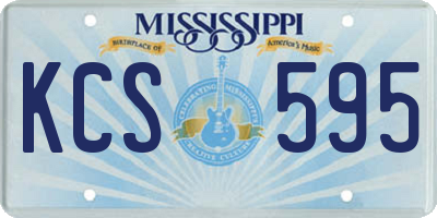 MS license plate KCS595