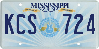 MS license plate KCS724