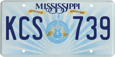 MS license plate KCS739