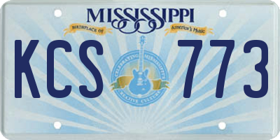 MS license plate KCS773