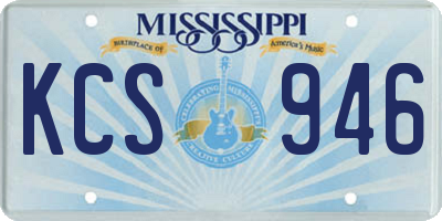 MS license plate KCS946
