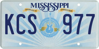 MS license plate KCS977