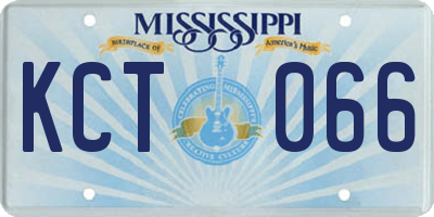 MS license plate KCT066