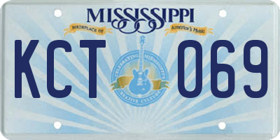 MS license plate KCT069